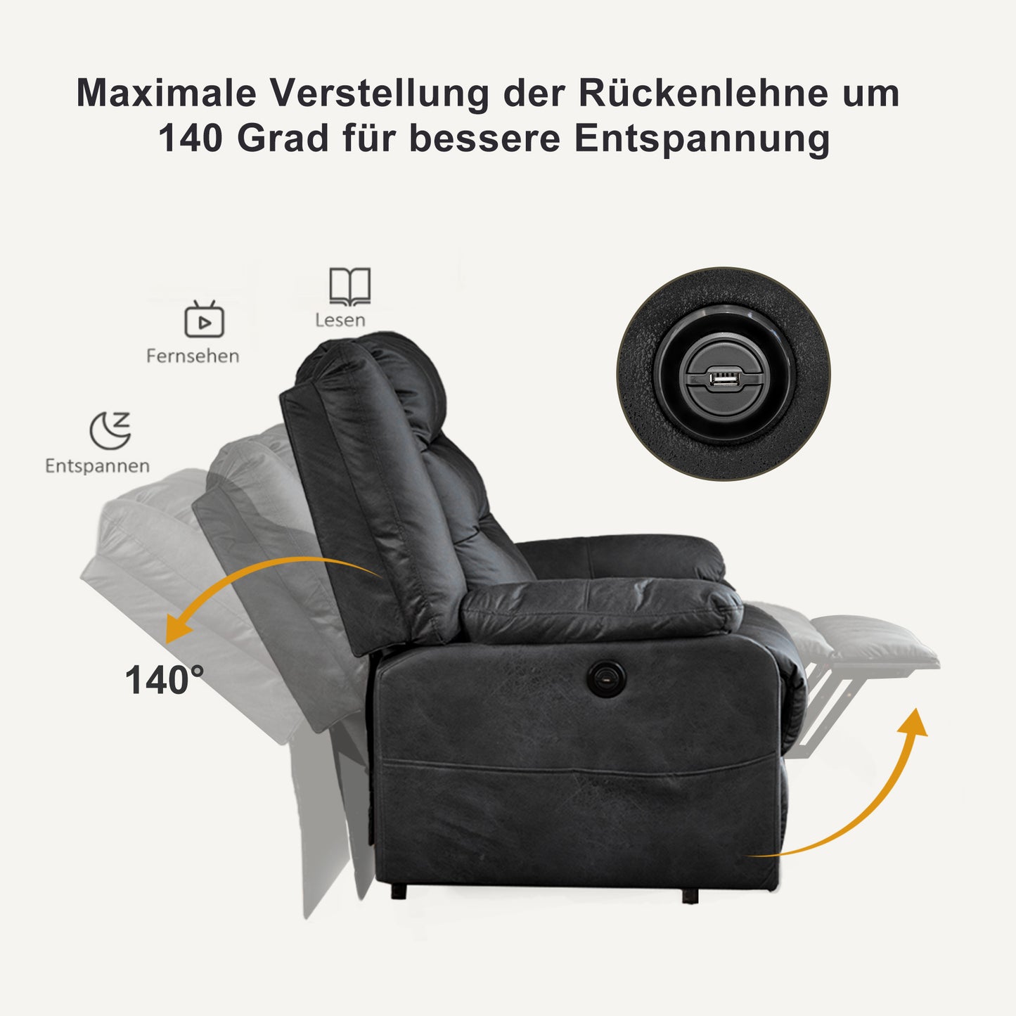 ASUKALE Elektrischer Aufstehhilfe Relaxsessel,Senioren Sessel, Aufstehsessel Elektrisch mit Aufbewahrungstasche,Elektrisch fernseh TV Sesel