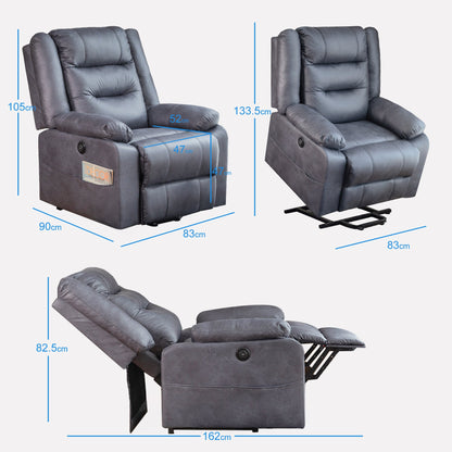 ASUKALE Elektrischer Aufstehhilfe Relaxsessel,Senioren Sessel, Aufstehsessel Elektrisch mit Aufbewahrungstasche，Elektrisch fernseh TV Sesel