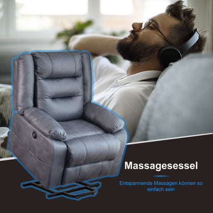 ASUKALE Elektrischer Aufstehhilfe Relaxsessel,Senioren Sessel, Aufstehsessel Elektrisch mit Aufbewahrungstasche，Elektrisch fernseh TV Sesel